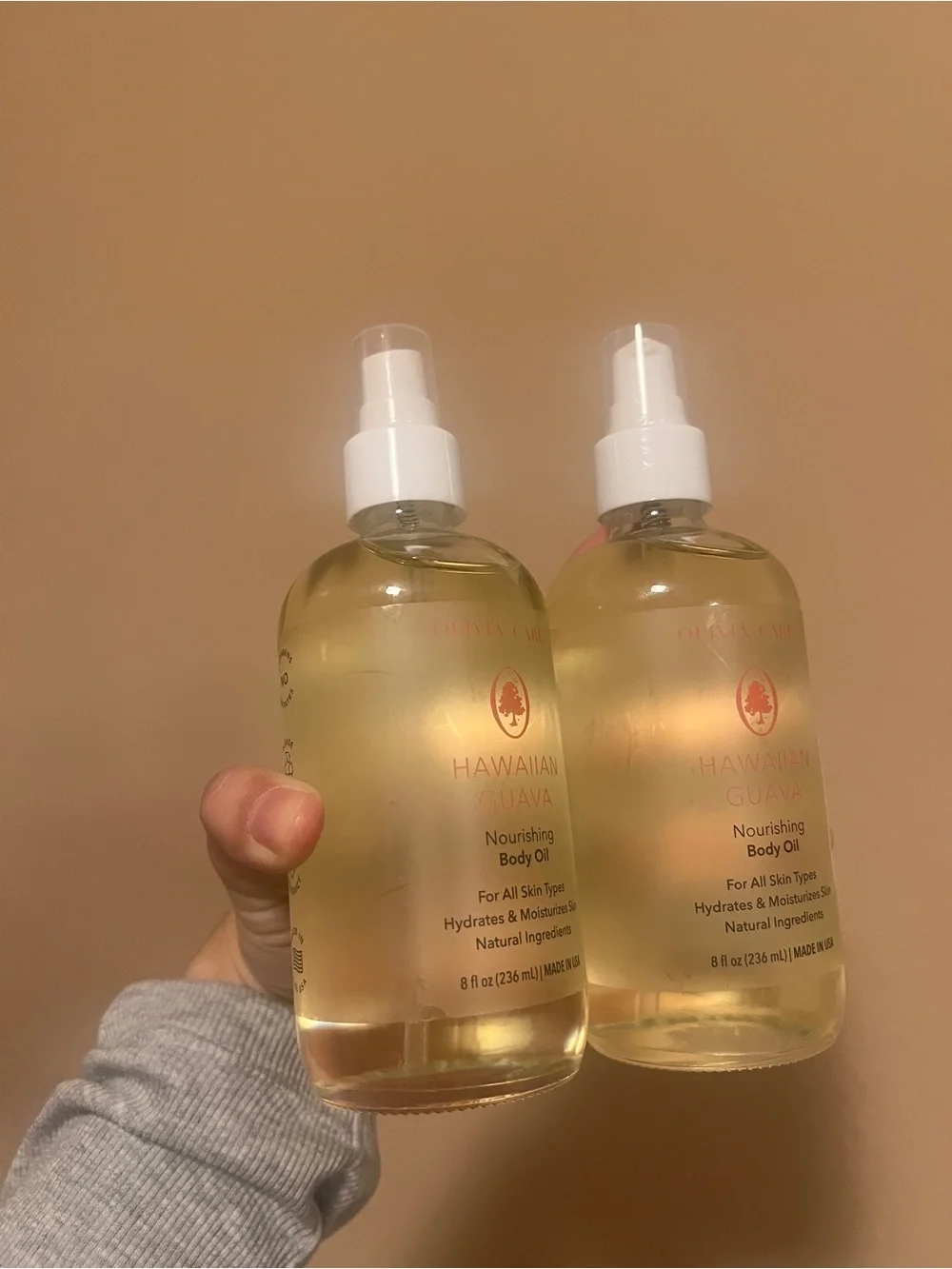 2X Olivia Care HAWAIIAN GUAVA Nourishing Body Oil 8 fl oz New